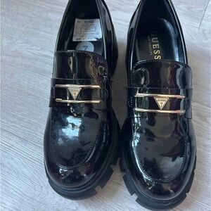 GUESS Glossy Black Men's Loafers